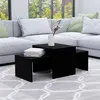 Image de Ensemble de tables basses Noir 100x48x40 cm bois d'ingénierie