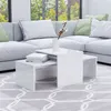 Image de Ensemble de table basse Blanc brillant Bois d'ingénierie