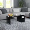 Image de Table basse Noir 90x45x35 cm bois d'ingénierie