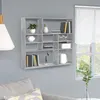 Image de Étagère murale Gris béton 90x16x78 cm Bois d’ingénierie