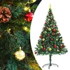 Image de vidaXL Arbre de Noël Artificiel Pré-éclairé avec Boules, Sapin de Noël avec LED, Décoration de Vacances, Ornement de Fête 321499