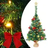 Image de Arbre de Noël artificiel pré éclairé avec boules vert 64 cm