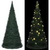 Image de vidaXL Sapin de Noël Artificiel Pré-éclairé avec Guirlandes, Arbre de Noël avec LED, Décoration de Vacances, Ornement de Fête Intérieur Extérieur, Vert 210cm