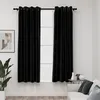 Image de vidaXL 2x Rideaux Occultants Aspect de Lin Rideaux de Fenêtre Salon Salle de Séjour Chambre à Coucher Maison Intérieur Anthracite 140x175 cm