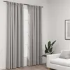 Image de vidaXL Gordijnen linnen-look verduisterend haken 2 st 140x225 cm grijs321173