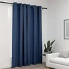 Image de vidaXL Gordijn linnen-look verduisterend met ogen 290x245 cm blauw321179