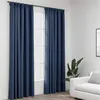 Image de vidaXL Gordijnen linnen-look verduisterend haken 2 st 140x245 cm blauw321182