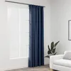 Image de vidaXL Gordijn linnen-look verduisterend met haken 290x245 cm blauw321183
