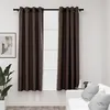 Image de vidaXL Gordijnen linnen-look verduisterend ogen 2 st 140x175 cm taupe321200