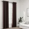 Image de vidaXL Gordijnen linnen-look verduisterend ogen 2 st 140x225 cm taupe321201