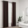 Image de Rideaux occultants Aspect lin avec oeillets 2pcs Taupe 140x245cm
