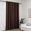 Image de vidaXL Rideau occultant Aspect de lin avec oeillets Taupe 290x245 cm