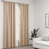 Image de vidaXL Gordijnen linnen-look verduisterend haken 2 st 140x245 cm beige321214