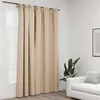 Image de vidaXL Gordijn linnen-look verduisterend met haken 290x245 cm beige321215