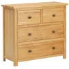 Image de Commode 80x35x75 cm Bois de chêne massif