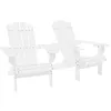 Image de Chaise vidaxl en bois empilable non pliable exterieur H. 90 cm blanc