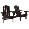 Image de Chaise vidaxl H. 91.5 cm non pliable exterieur en bois marron