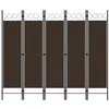Image de vidaXL Kamerscherm met 5 panelen 200x180 cm bruin320708