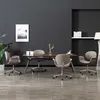 Image de vidaXL Eetkamerstoelen 4 st draaibaar stof taupe3054870