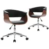 Image de Lot de 2 chaise de bureau vidaxl en plastique non pliable interieur H. 66 cm noir