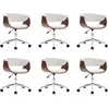 Image de Lot de 6 chaise de bureau vidaxl interieur non pliable en plastique H. 66 cm blanc