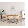 Image de Lot de 6 chaise de bureau vidaxl en plastique non pliable H. 66 cm interieur beige