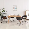 Image de vidaXL Eetkamerstoelen 4 st draaibaar stof grijs3054885