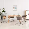 Image de Chaises pivotantes à manger lot de 4 taupe tissu