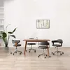 Image de Lot de 4 chaise de bureau vidaxl interieur non pliable en bois H. 115.5 cm gris