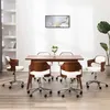 Image de Lot de 6 chaise de bureau Vidaxl interieur non pliable en bois H. 68 cm blanc