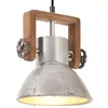 Image de vidaXL Hanglamp industrieel rond 25 W E27 19 cm zilverkleurig320531