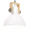 Image de vidaXL Hanglamp industrieel rond 25 W E27 30 cm wit320539