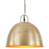 Image de vidaXL Lampe Suspendue Industrielle Vintage Plafonnier Luminaire Eclairage Suspension Salon Chambre Salle à Manger 25 W Laiton Rond 31 cm E27