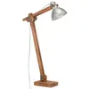 Image de vidaXL Lampadaire Argenté Bois de manguier massif E27