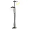 Image de vidaXL Vloerlamp met 2 lampenkappen E27 gietijzer wit320586