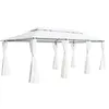 Image de vidaXL Prieel met gordijnen 180g/m² 600x298x270 cm wit310073