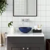Image de Lavabo de salle de bain Céramique Bleu foncé Rond