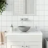 Image de Lavabo de salle de bain Céramique Gris clair Rond