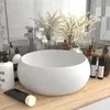 Image de Lavabo rond de luxe Blanc mat 40x15 cm Céramique