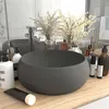 Image de Lavabo rond de luxe Gris foncé mat 40x15 cm Céramique