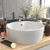 Image de Lavabo de luxe avec trop plein Blanc mat 36x13 cm Céramique