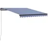 Image de vidaXL Luifel handmatig uittrekbaar 300x250 cm blauw en wit3055184