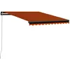 Image de vidaXL Luifel handmatig uittrekbaar 350x250 cm oranje en bruin3055189