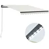 Image de vidaXL Luifel handmatig uittrekbaar met LED 300x250 cm cràme3055221