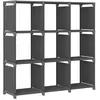 Image de Étagère d affichage 9 cubes Gris 103x30x107,5 cm Tissu