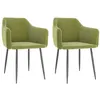 Image de vidaXL Eetkamerstoelen 2 st fluweel lichtgroen323128