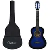 Image de Guitare classique avec sac de débutants et enfants Bleu 1 2 34