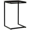 Image de vidaXL Bijzettafel 40x40x60 cm gehard glas zwart322784