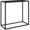 Image de Table console Noir 80x35x75 cm Verre trempé