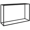 Image de Table console Noir 120x35x75 cm Verre trempé